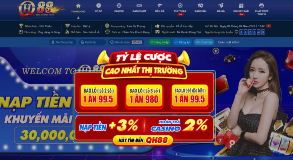 QH8 có tỷ lệ thưởng cao và kèm nhiều ưu đãi hấp dẫn
